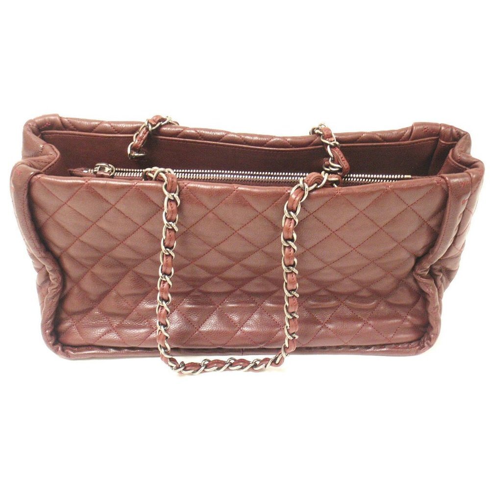 Authentic 2012 Chanel Istanbul Soft Caviar Tote Burgundy Leather Handbag - Picture 2 of 12